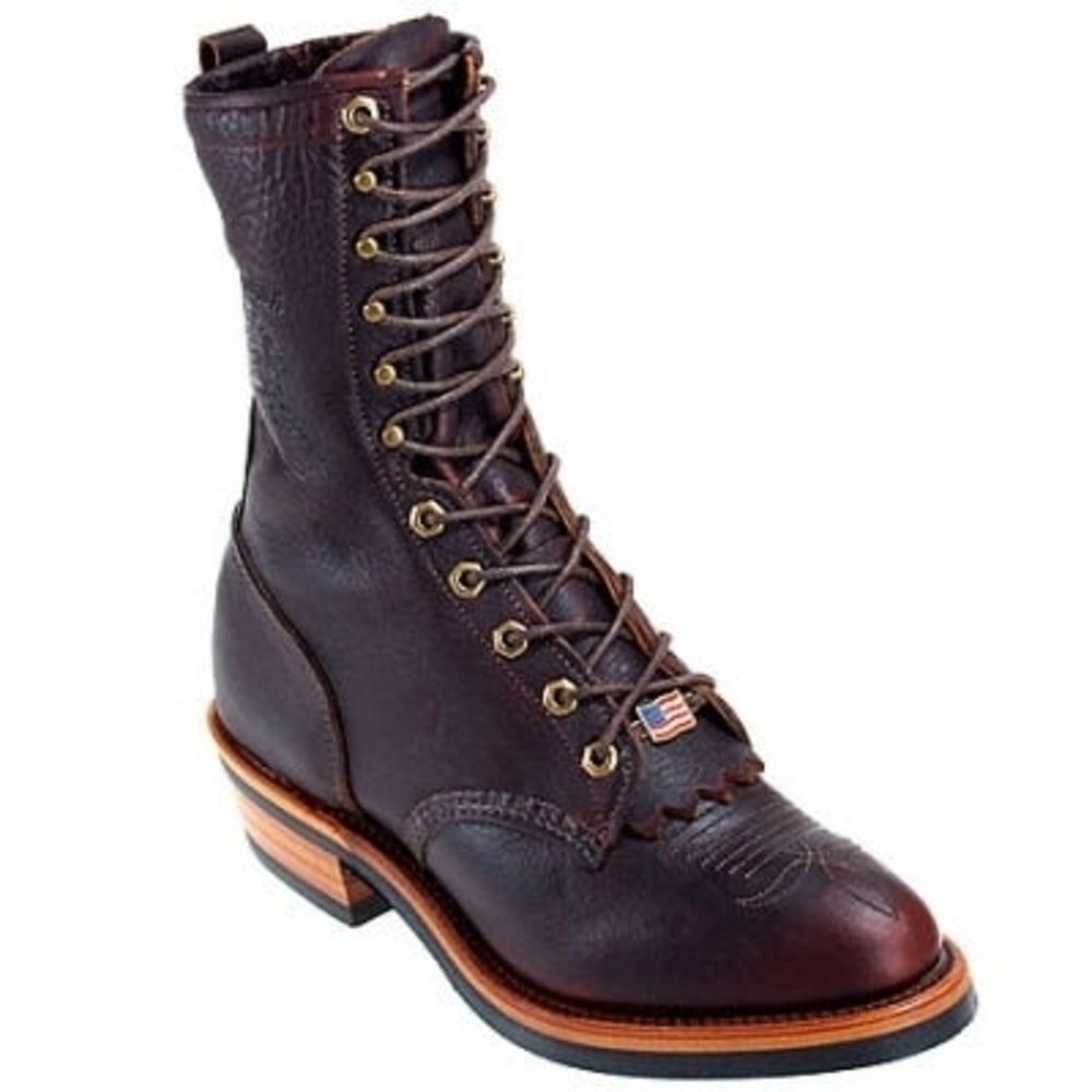 Lace-Up Logger Boots